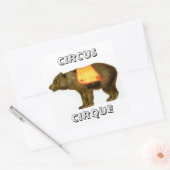 Vintager Zirkusbär darstellend Quadratischer Aufkleber (Umschlag)