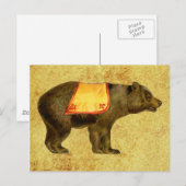 Vintager Zirkusbär Postkarte (Vorne/Hinten)