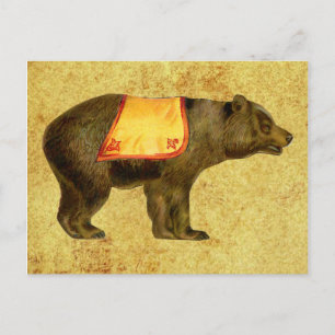 Vintager Zirkusbär Postkarte