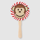 Vintager Zirkusbär und Affenlüfter Fächer (Rückseite)