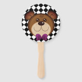 Vintager Zirkusbär und Affenlüfter Fächer (Vorderseite)