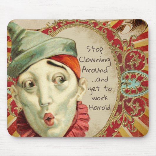 Vintager Zirkusclown Mousepad (Vorne)