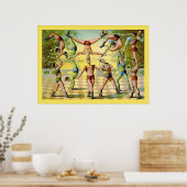 Vintager Zirkusdruck ~ 1891 Poster (Küche)