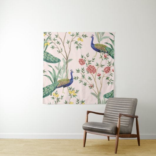 Vintager Zitronenbaum, Pflanze, exotische Erbse Wandteppich (Beispiel)