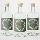 Vintager Zitronenkranz Alkoholflaschenetikett (Flaschen)