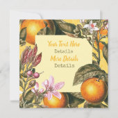 Vintager Zitrus Save the Date (Vorderseite)