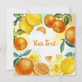 Vintager Zitrus Save the Date (Rückseite)