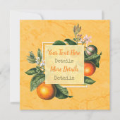 Vintager Zitrus Save the Date (Vorderseite)