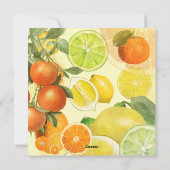 Vintager Zitrus Save the Date Feiertagskarte (Rückseite)