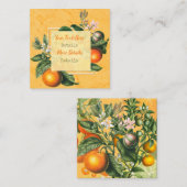 Vintager Zitrus Save the Date Mitteilungskarte (Vorne/Hinten)