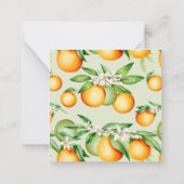 Vintager Zitrus Save the Date Mitteilungskarte (Rückseite)