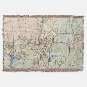 Vintager ziviler Krieg Richmonds Virginia kämpft Decke