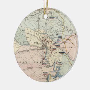 Vintager ziviler Krieg Richmonds Virginia kämpft Keramikornament