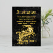 Vintager Zodiac-Hartkorn Folieneinladung (Stehend vorne)