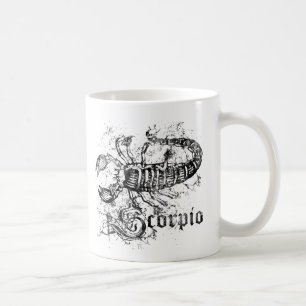 Vintager Zodiac-Scorpio Kaffeetasse