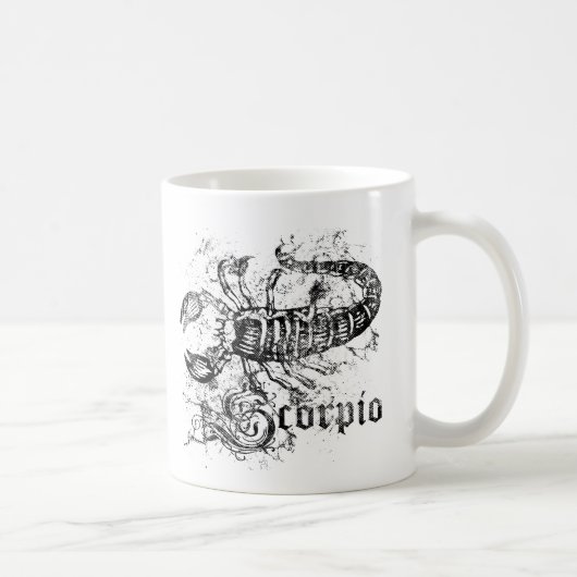 Vintager Zodiac-Scorpio Kaffeetasse (Rechts)