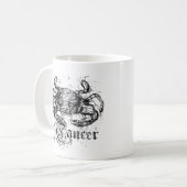 Vintager Zodiakarzinom Kaffeetasse (Vorderseite Links)