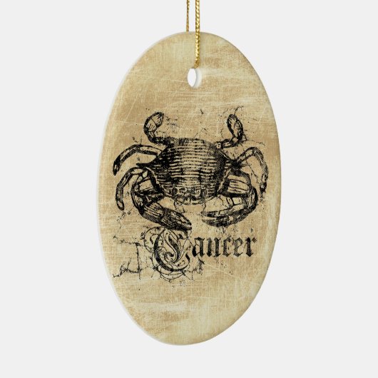 Vintager Zodiakarzinom Keramik Ornament (Rechts)