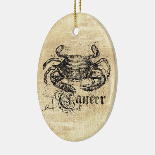 Vintager Zodiakarzinom Keramik Ornament (Links)