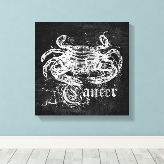 Vintager Zodiakarzinom Leinwanddruck (Insitu (Holzboden))