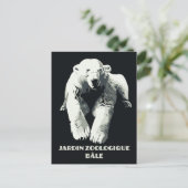 Vintager Zoo und Basler Eisbär Postkarte (Stehend Vorderseite)