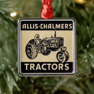 Vintager Zuchtschlepper Silbernes Ornament