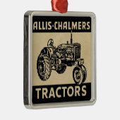 Vintager Zuchtschlepper Silbernes Ornament (Rechts)