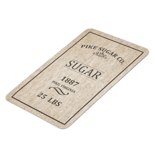 Vintager Zuckerhaufen Magnet (Linke Seite)