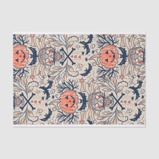 Vintager Zuckerkürbis Party-Geschenk Seidenpapier (Vorderseite)