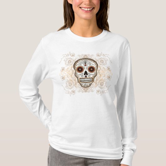 Vintager Zuckerschädel Hoody (Vorderseite)