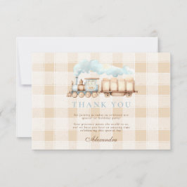 Vintager Zug 1. Geburtstag Dankeskarte