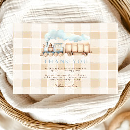 Vintager Zug 2. Geburtstag Dankeskarte