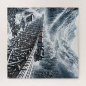 Vintager Zug auf einem Bergtal Trestle Puzzle (Horizontal)