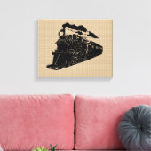 Vintager Zug auf Leinwand (Insitu (Wohnzimmer))