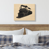 Vintager Zug auf Leinwand (Insitu (Schlafzimmer))