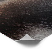 Vintager Zug auf Winterwegen mit Bergen Poster (Ecke)