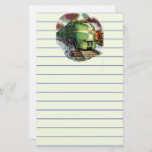 Vintager Zug Briefpapier (Vorne/Hinten)
