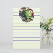 Vintager Zug Briefpapier (Stehend Vorderseite)
