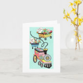 Vintager Zug der Wünsche Geburtstag Karte (Gelbe Blume)