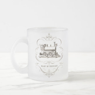 Vintager Zug des Gedankens Mattglastasse
