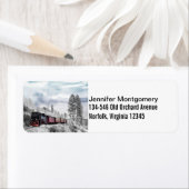 Vintager Zug durch die Winterlandschaft (Insitu)