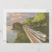 Vintager Zug im Land, Urlaubskarte (Vorderseite)