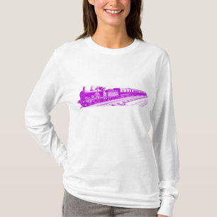 Vintager Zug - Lila T-Shirt