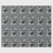 Vintager Zug mit glänzender Schleifpapier Geschenkpapier (Flach)