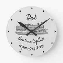 Vintager Zug mit Vater und Zeitangebot