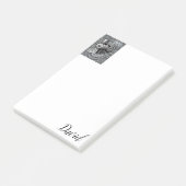 Vintager Zug nach den Hinweisen Post-it Klebezettel (angewinkelt)