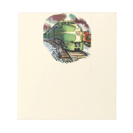 Vintager Zug Notizblock (Vorderseite)