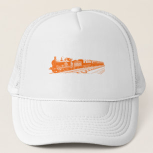 Vintager Zug - Orange Truckerkappe
