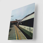 Vintager Zug Quadratische Wanduhr (Winkel)