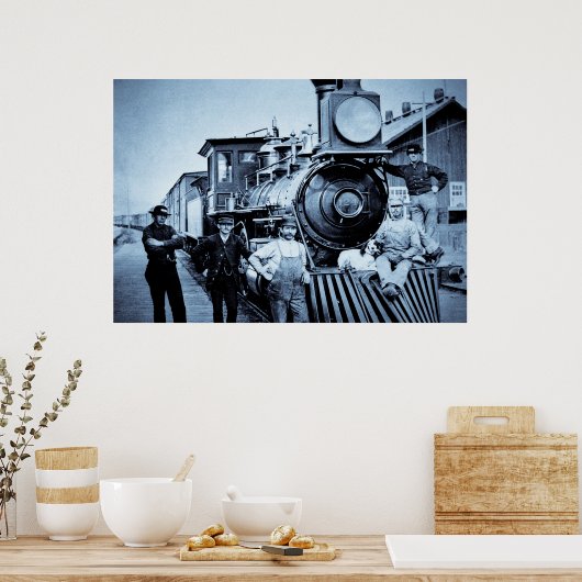 Vintager Zug und Crew Poster (Küche)